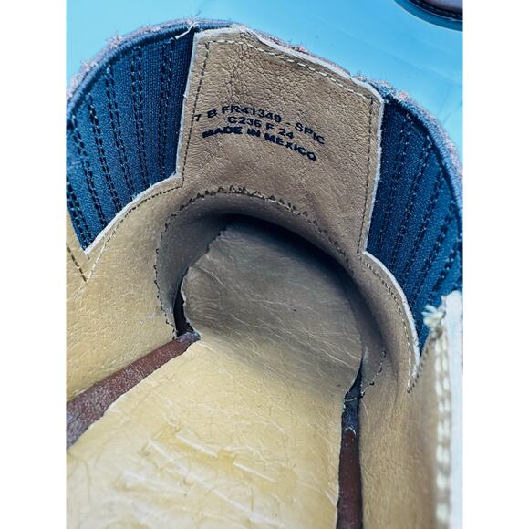 Frye Sacha Mule Western Brown Leather Slip-On Bootie Size 7 Cowboy Western Mule - Picture 5 of 11